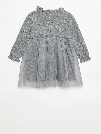 Robe pull avec jupe en tulle