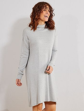 Robe pull col cheminée - Kiabi