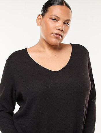 Robe pull coupe courte en maille lourde