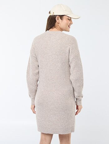 Robe pull d'allaitement à ouverture boutonnée