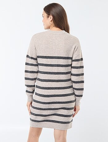Robe pull d'allaitement à ouverture boutonnée