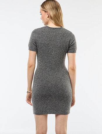 Robe pull en maille doudou