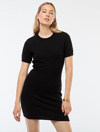 Robe pull en maille doudou