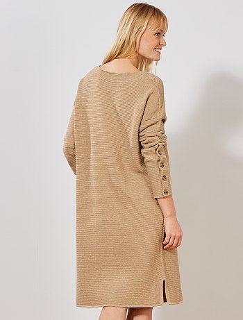 Robe pull en maille ottoman - Kiabi