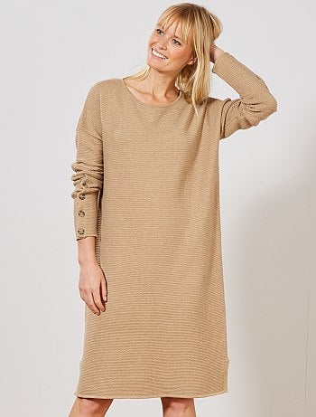Robe pull en maille ottoman - Kiabi