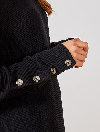 Femme du 34 au 48 - Robe pull en maille ottoman - Kiabi
