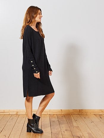 Femme du 34 au 48 - Robe pull en maille ottoman - Kiabi
