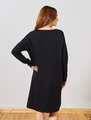 Femme du 34 au 48 - Robe pull en maille ottoman - Kiabi