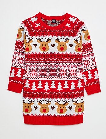 Robe pull en maille tricot