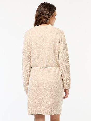 Robe pull torsadée en maille