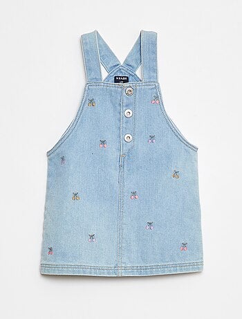Robe salopette avec broderies