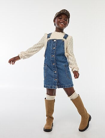 Robe salopette en jean