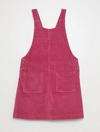 Robe salopette en velours côtelé