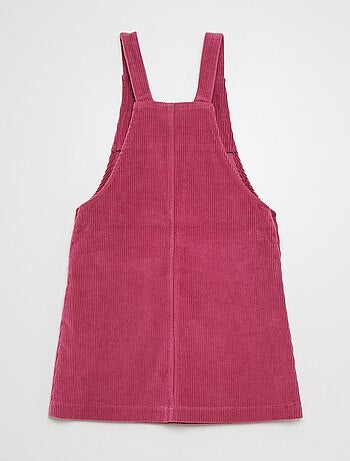 Robe salopette en velours côtelé