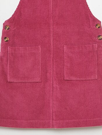 Robe salopette en velours côtelé