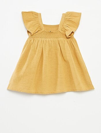 Robe sans manches avec broderie