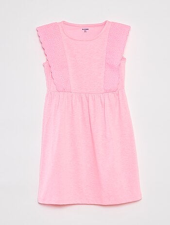 Robe sans manches avec broderies anglaises