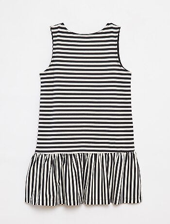 Robe sans manches avec volants
