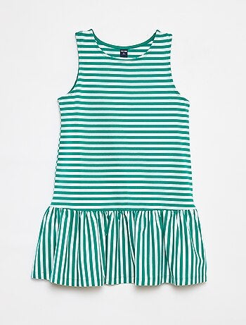 Robe sans manches avec volants
