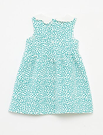 Robe sans manches en maille froissée avec motif
