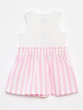 Robe sans manches rayée