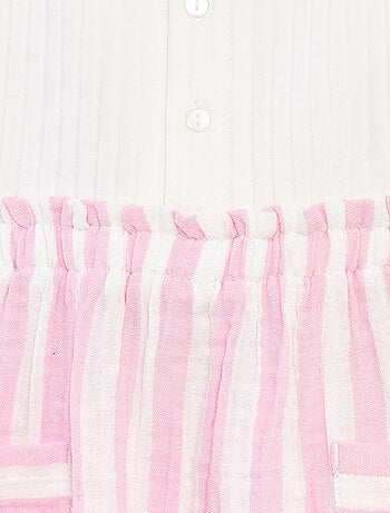 Robe sans manches rayée