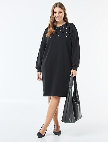 Robe sweat avec perles fantaisies 'Only Carmakoma'