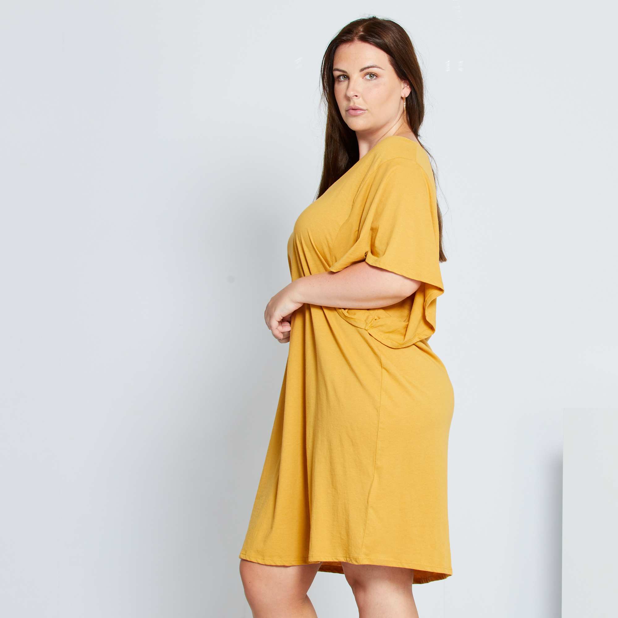 Robe tshirt Grande taille femme noir Kiabi 10,00€