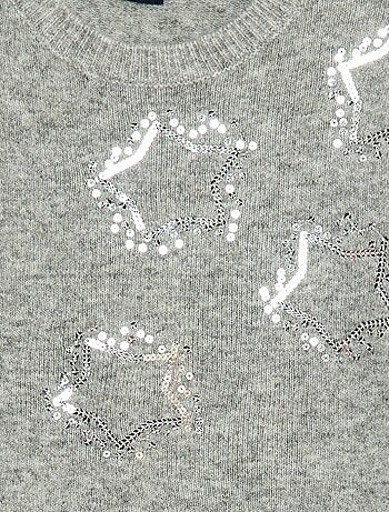 Robe tricot avec étoiles en sequins
