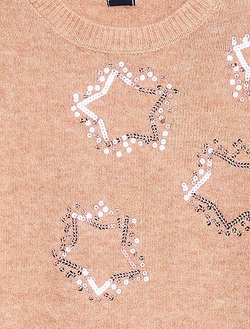 Robe tricot avec étoiles en sequins