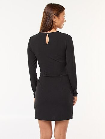 Robe unie avec base effet drapé