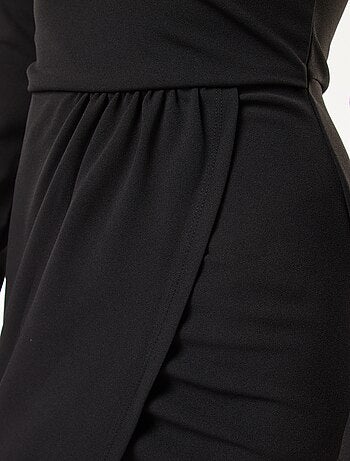 Robe unie avec base effet drapé