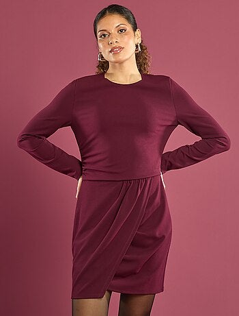 Robe unie avec base effet drapé