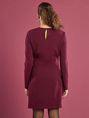 Robe unie avec base effet drapé