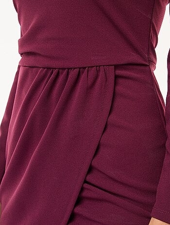 Robe unie avec base effet drapé