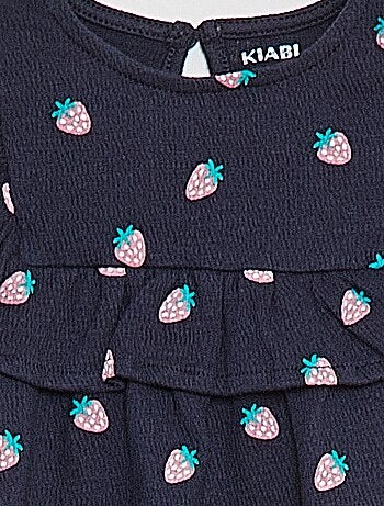 Robe volantée à manches courtes