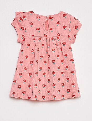 Robe volantée à manches courtes