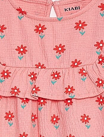 Robe volantée à manches courtes