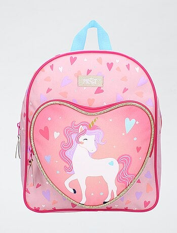 Sac à dos en forme de cœur licorne