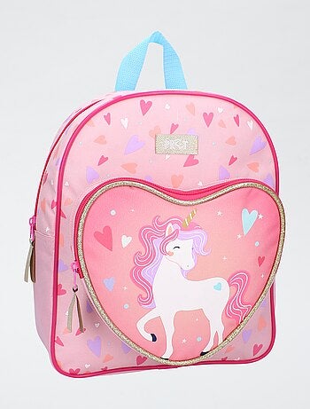 Sac à dos en forme de cœur licorne