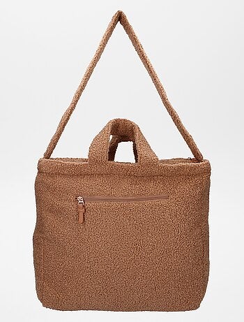 Sac à langer effet moutonné + tapis à langer nomade