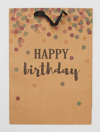 Sac cadeau 'Happy Birthday'