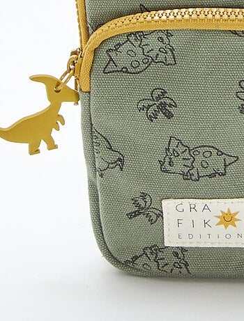 Sacoche avec poches et motif 'dinosaure'
