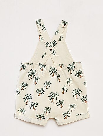 Salopette courte à bretelles croisées