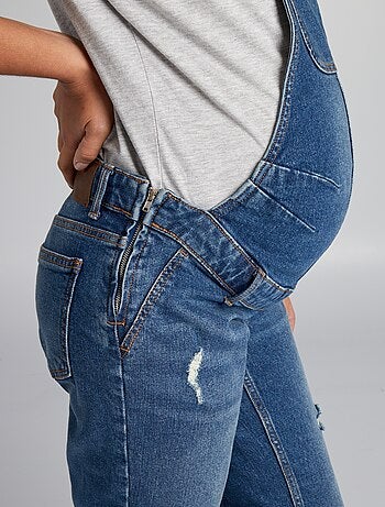 Salopette de maternité en denim stretch