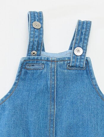 Salopette denim boule en coton