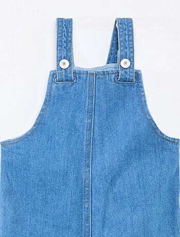 Salopette denim boule en coton