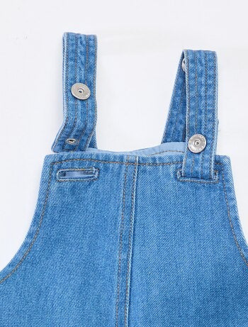 Salopette denim boule en coton