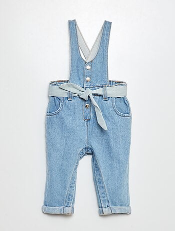 Salopette en denim avec ceinture