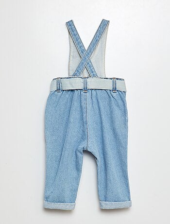 Salopette en denim avec ceinture